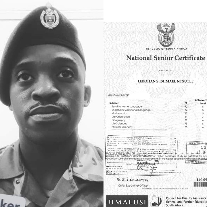 SA Soldier Shares His Matric Result After Someone Ridiculed Him and People Are In Awe