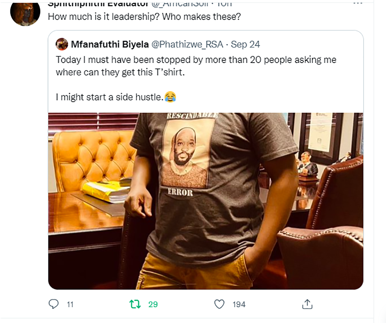 New Jacob Zuma T. Shirt has been released. See what is written on it that sparks debate