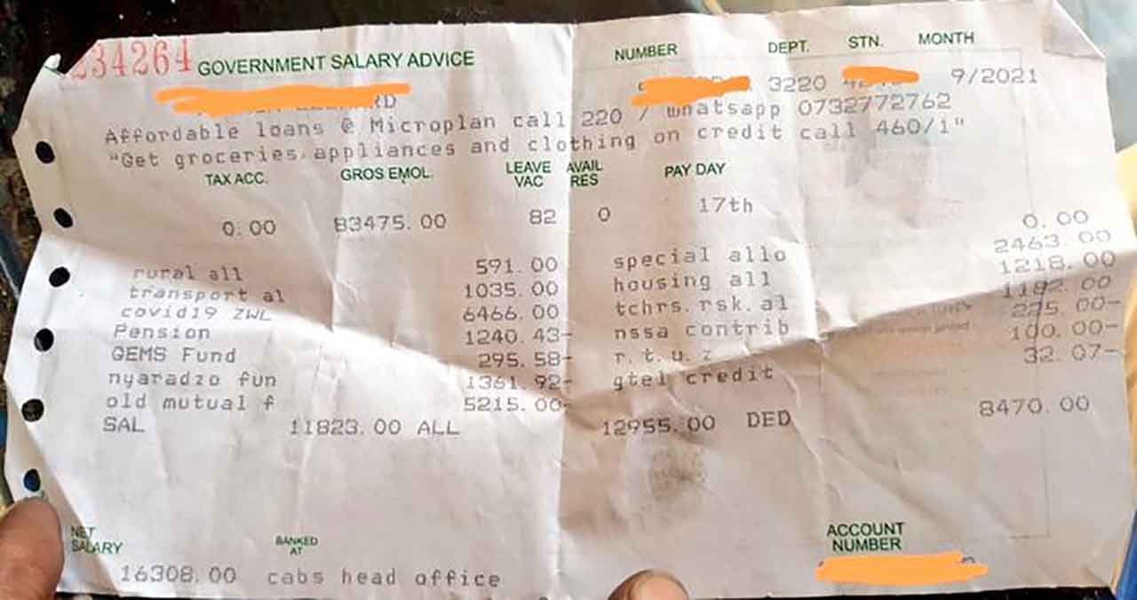 A look at this Zimbabwean teacher’s payslip is heartbreaking