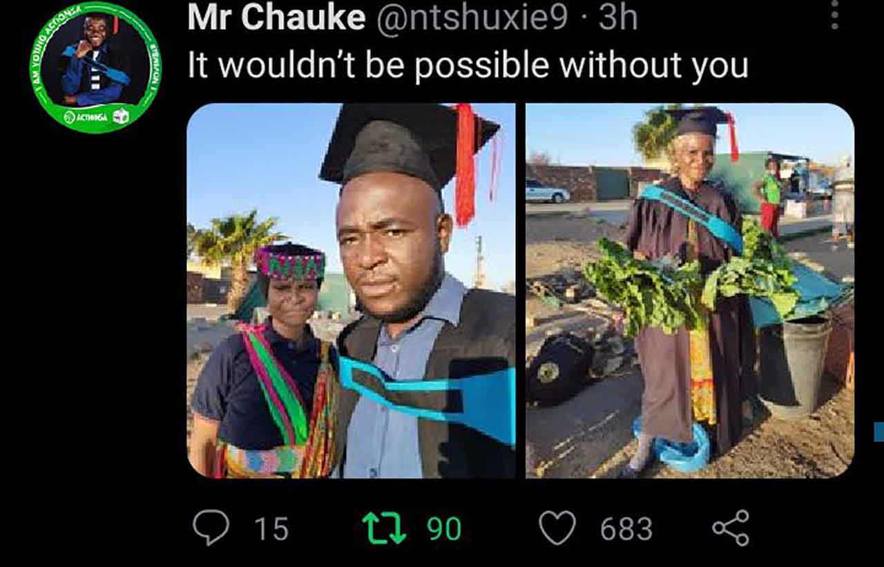 She sold spinach to take me to varsity, Limpopo boy expose what his mother did to take him to school