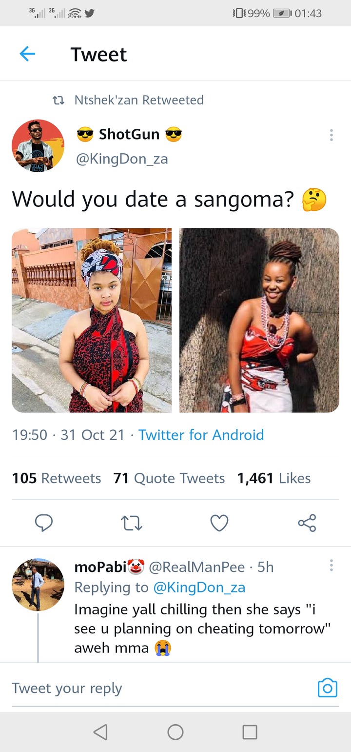 Most people are afraid of dating Sangomas, take a look at what people said 8