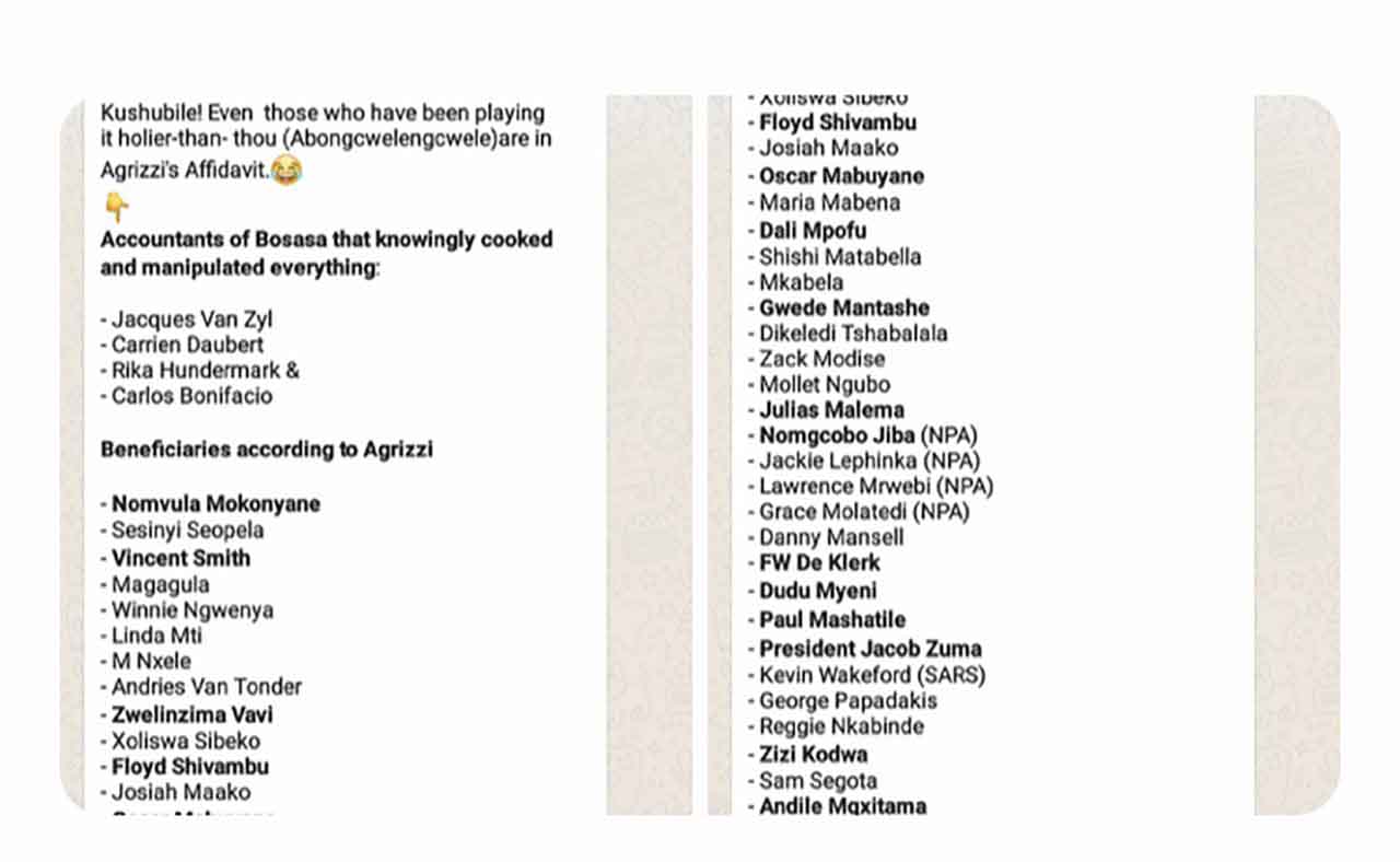 Anglo Agrizzi dropped names of politicians he believes benefited from corruption