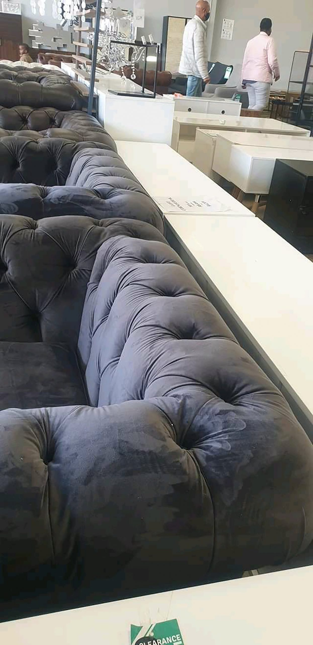 He surprised his mother with these new couches today: This is how much they cost