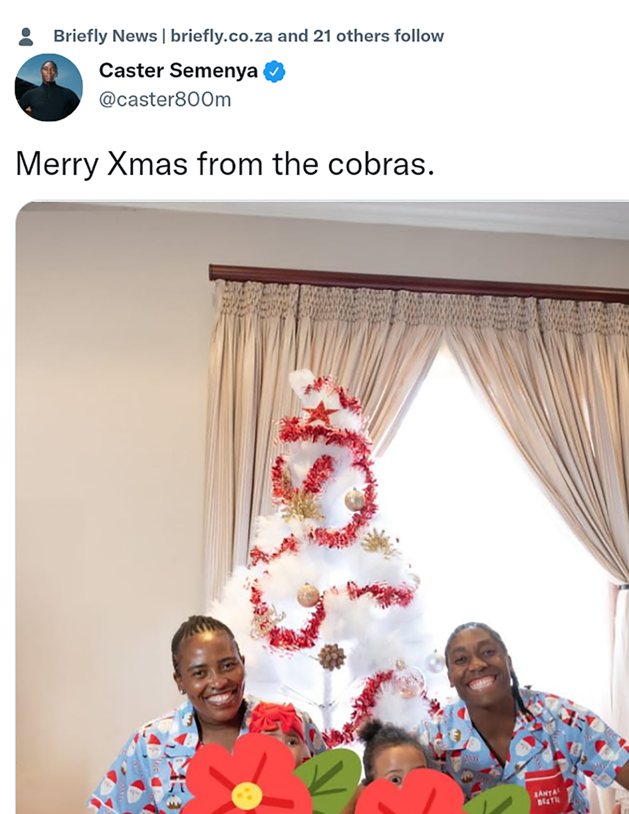 Caster Semenya And Family Posted A Christmas Photo On Social Media See How People Reacted