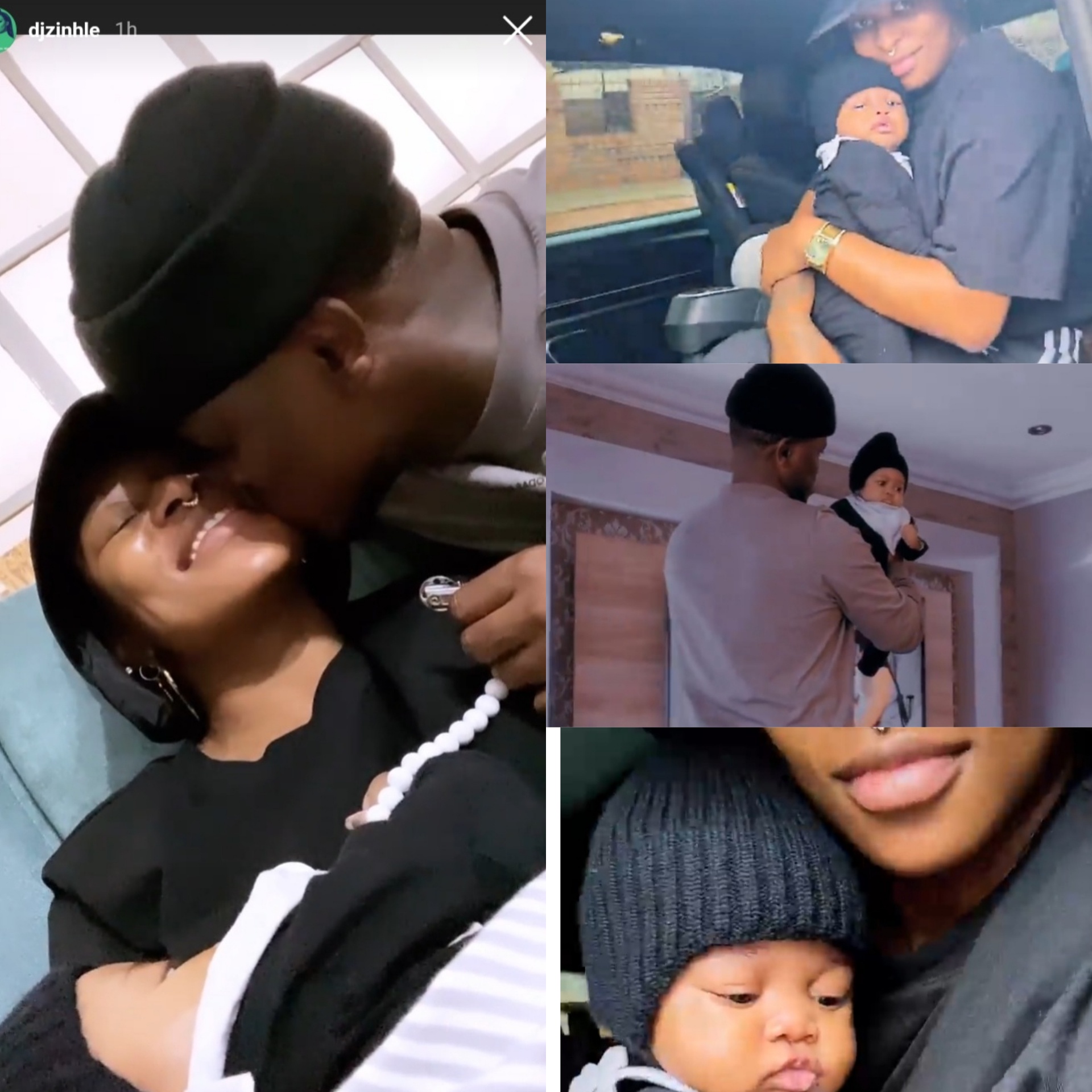 DJ Zinhle & Murdah Bongz are all cozy with their daughter in a recent post as they visit his hometown