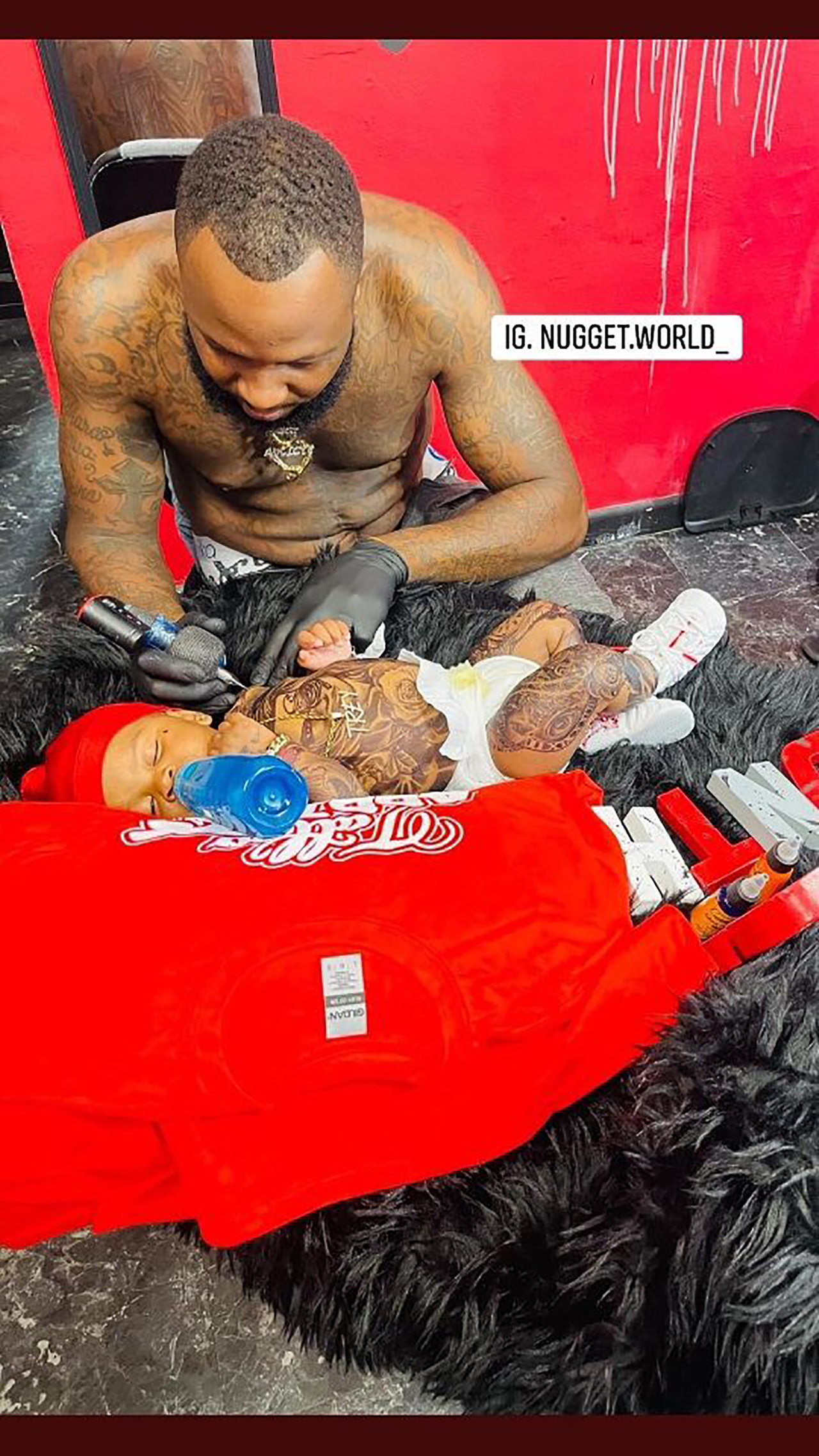 A man spotted doing this, would you do this to your own child? Pictures caused a stir on social media