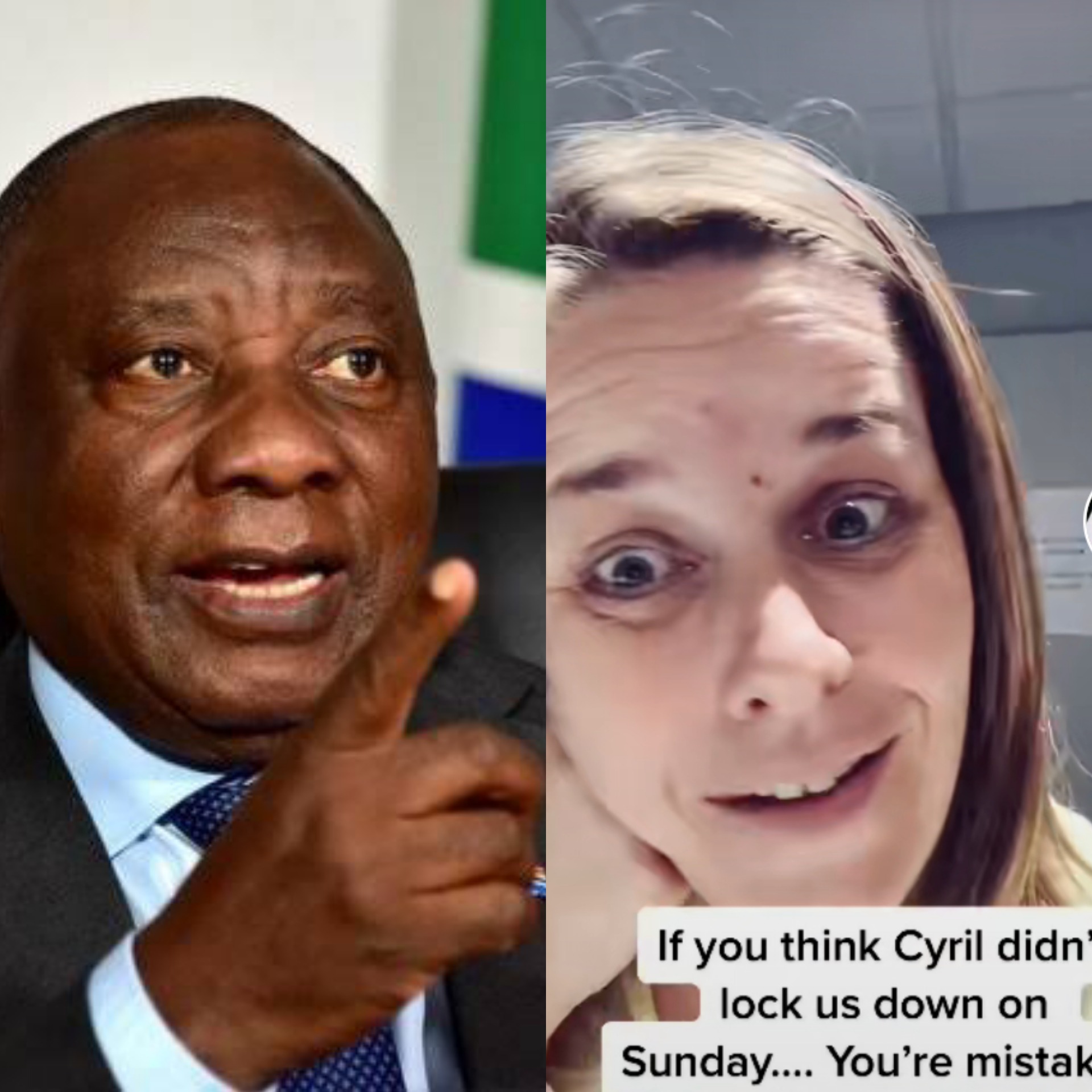 White Girl Claims Cyril Ramaphosa put us in Lockdown without raising lockdown level but Is she right