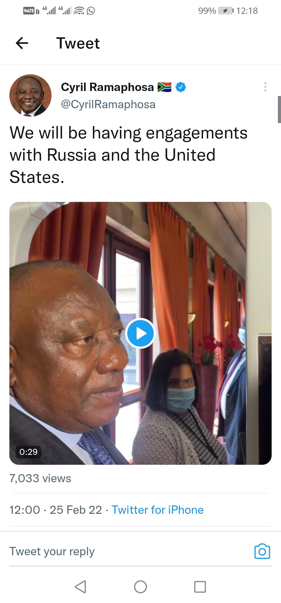 Ramaphosa revealed his plan to Russia, is he not starting a war?