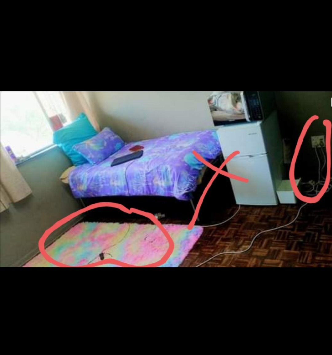 A young lady shows her room at Res but people noticed this