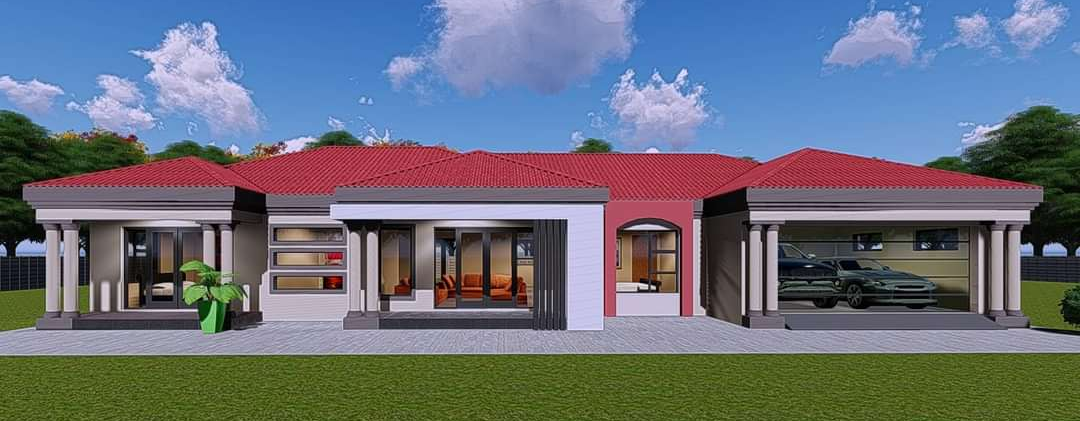 Red Slate Scotch Roof House With 4 Bedrooms And Other Features