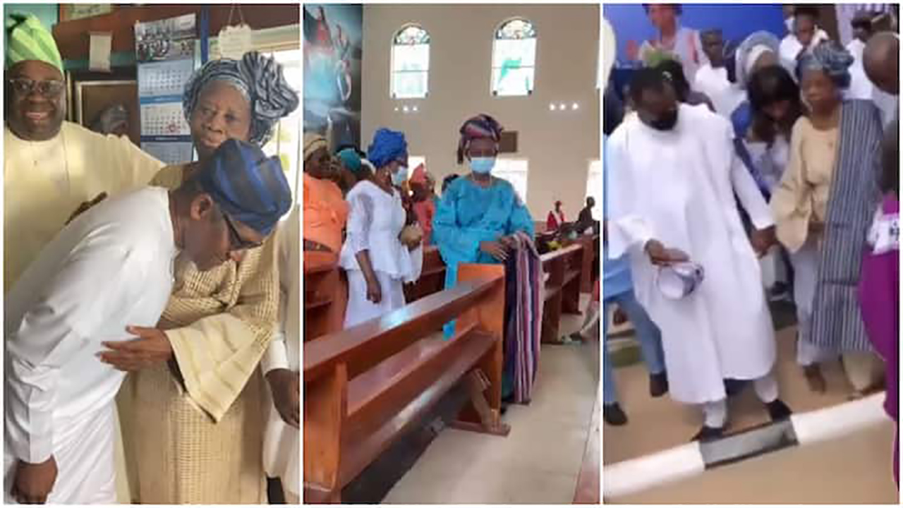 Femi Otedola Celebrates Mum’s 90th Birthday, She Prays For Aliko Dangote In Clip