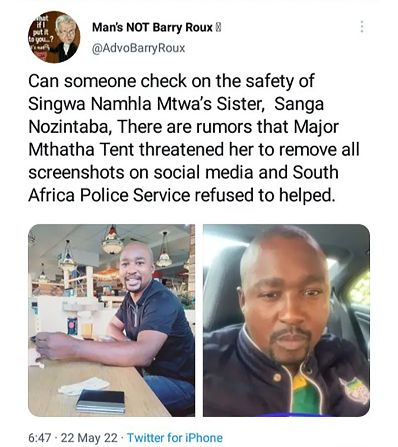 Namhla’s alleged killer wont rest