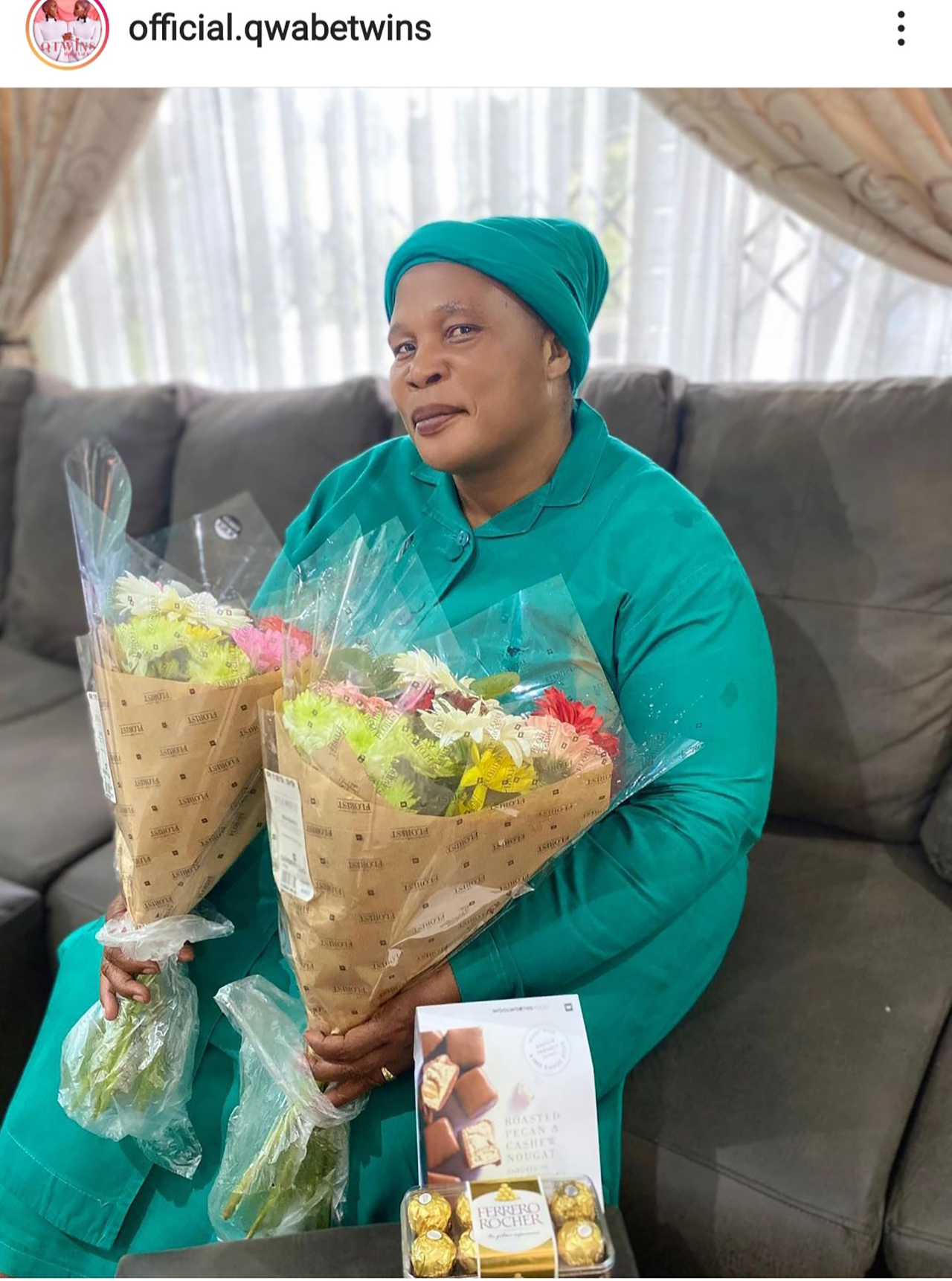Qwabe twins show their gorgeous mother on mother’s day 