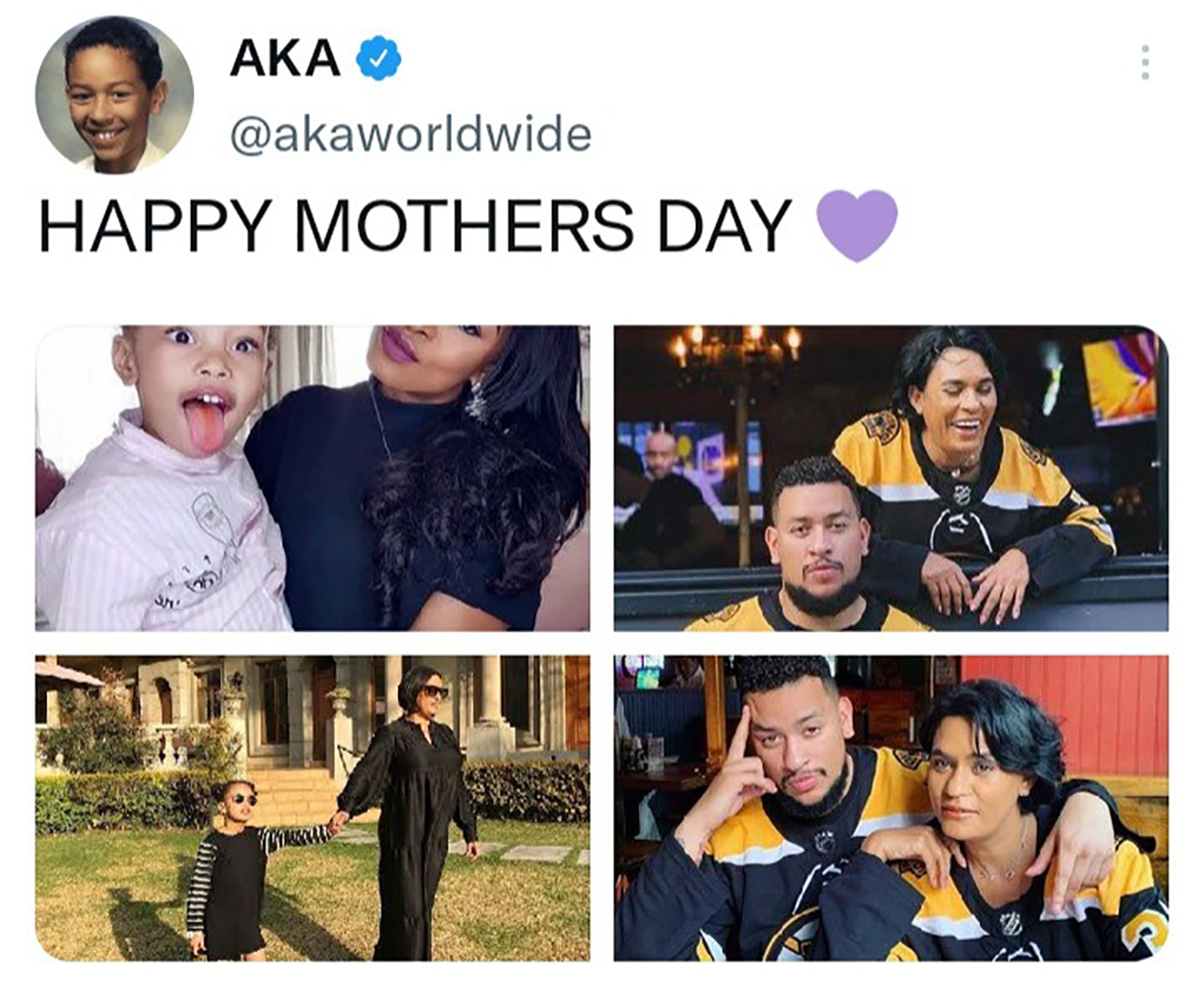 AKA wishes his baby mama DJ Zinhle a happy mothers’ day, leaving his fans speechless