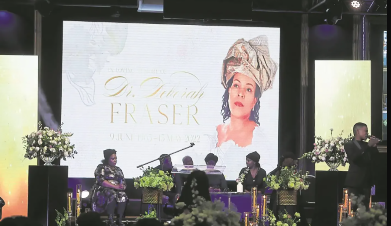 Drama at Deborah Fraser’s memorial service
