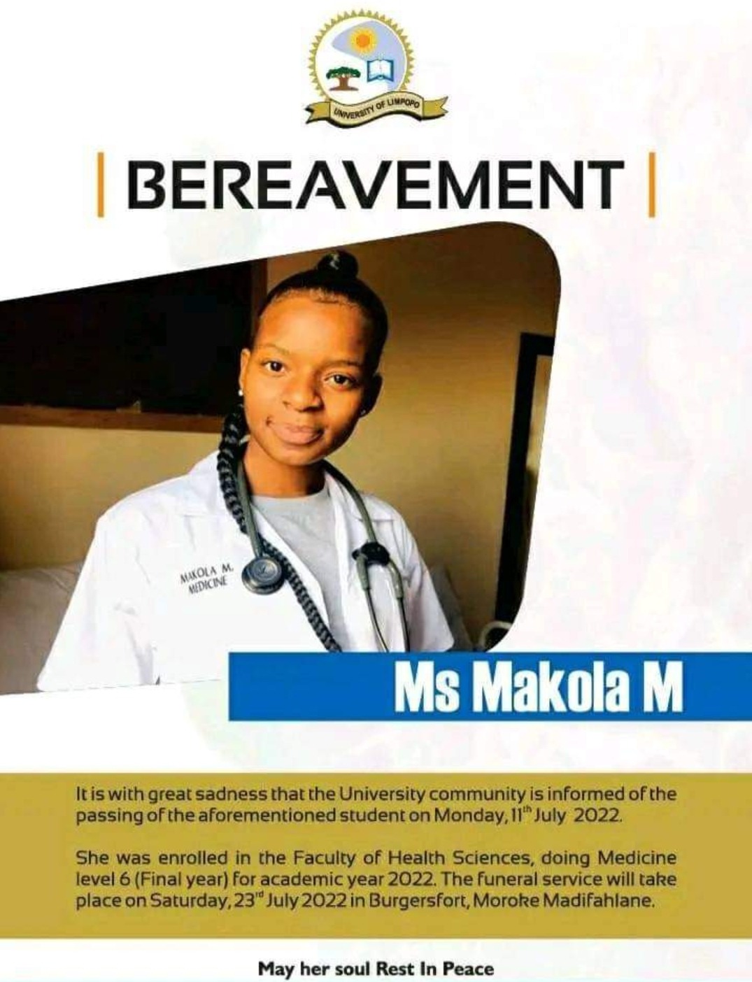 Final Year Medicical Student Who Was Murdered By Her Boyfriend Who Later Committed Suicide RIP