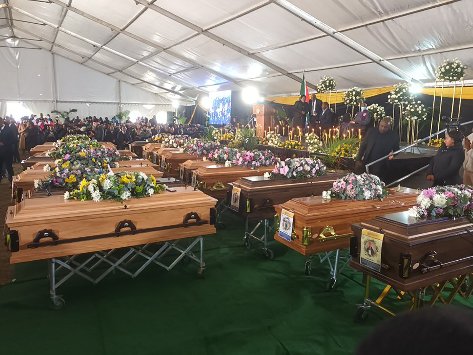 SAD: Enyobeni Tarven Victims Buried In A Mass Funeral Today, See Photos Here
