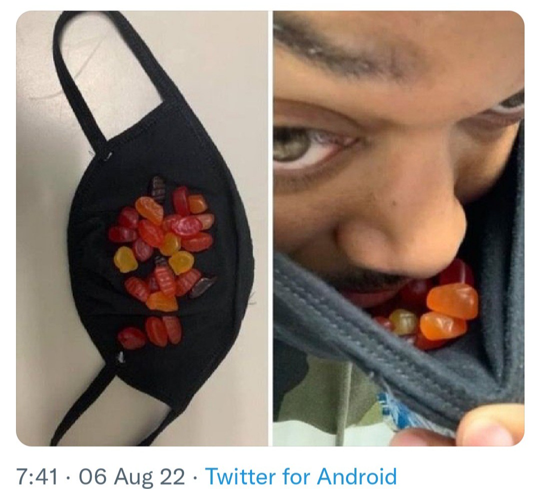 See comments: I Miss Shopping With My Mask. A guy posted but people had this to say