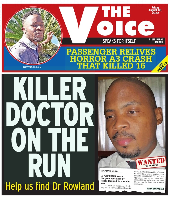 Botswana Doctor Goes on the run. See what he did