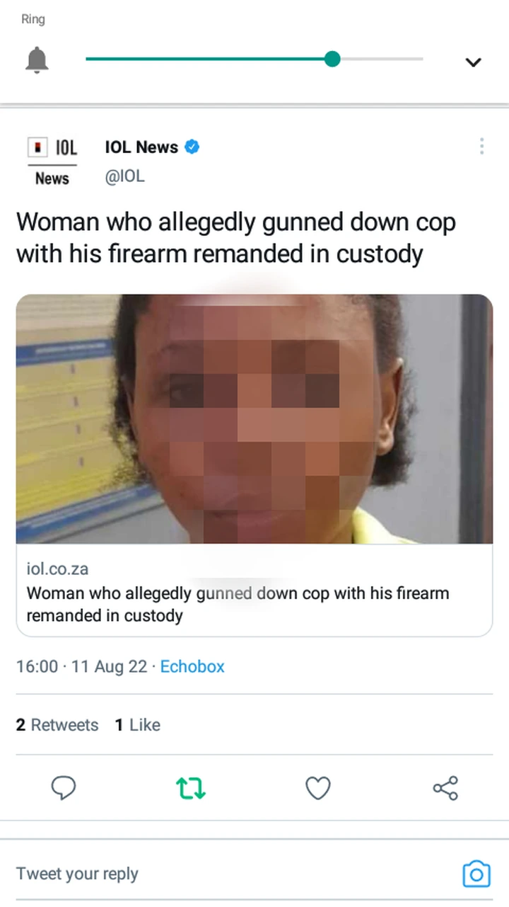 Remember a woman who allegedly gunned down a cop with his firearm? Look what she is going through