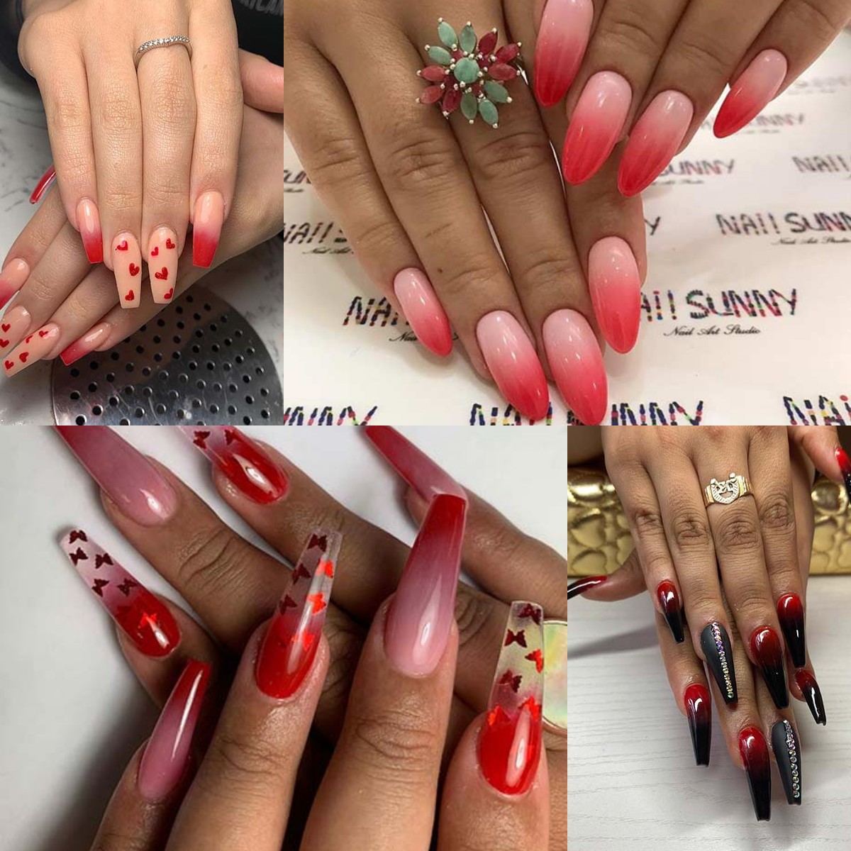 Inspiration: Red Ombre Nail Art Ideas And Designs  