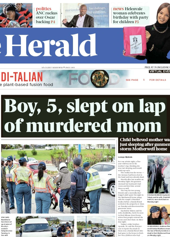 A 5-year-old child slept on the lap of their murdered mother thinking she was just sleeping
