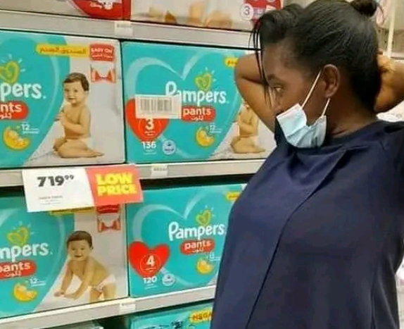 A pregnant woman almost fainted after seeing the price of diapers