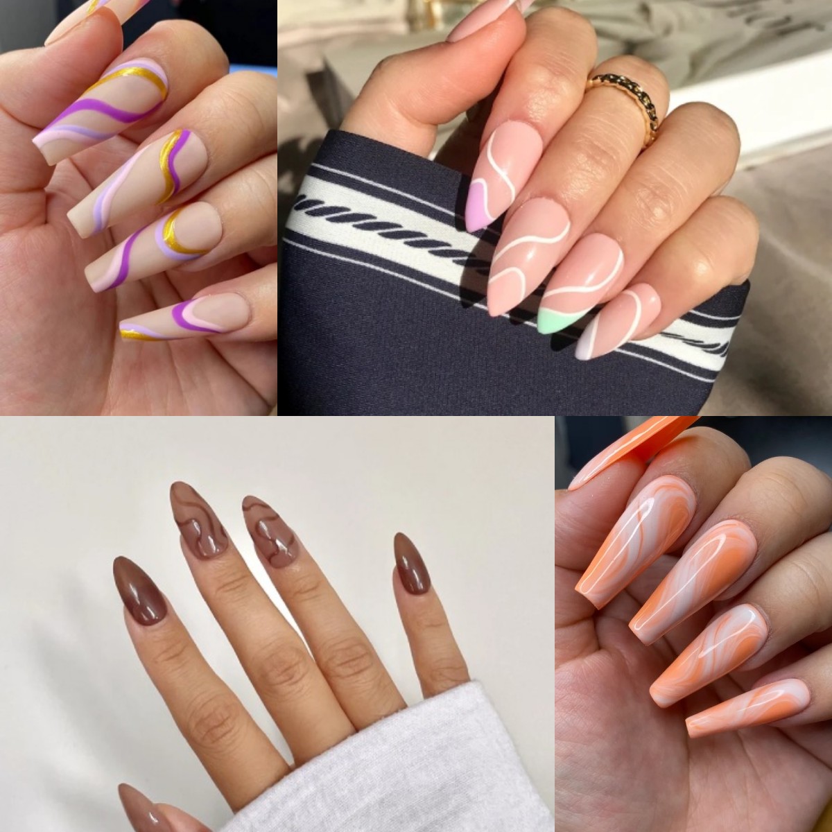 Cute Swirl Nails To Try This Season